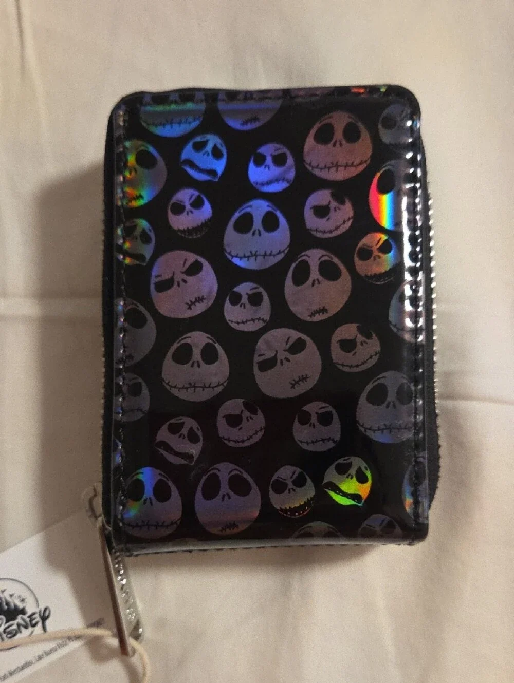 Disney Parks Loungefly Jack Skellington Holographic Wallet - Black